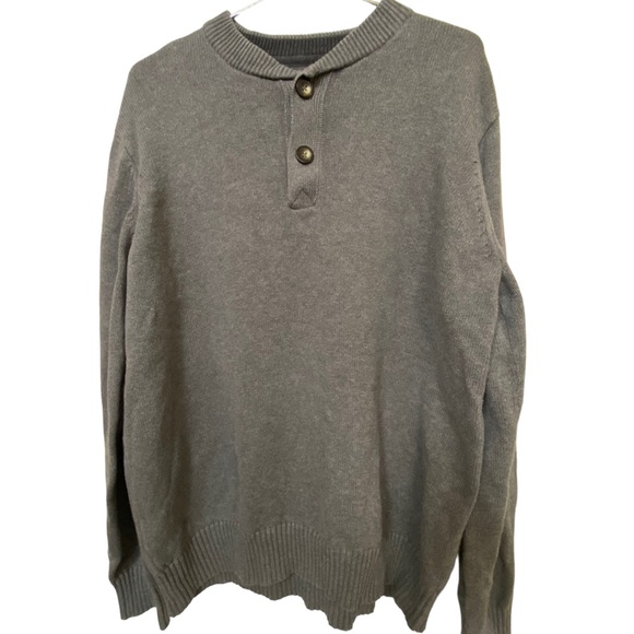 Eddie Bauer Sweaters Vintage Heavyweight High End Eddie Bauer Gray Mens Xl Xlt Tall Sweater